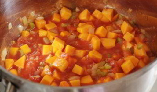 овощной суп с тыквой и фасолью