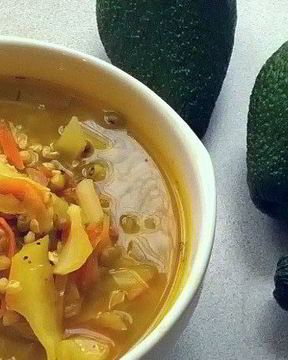 Овощной суп с зеленой гречкой