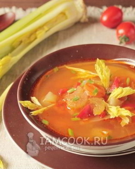 Рецепт постного овощной суп с сельдереем