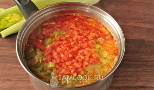 постный овощной суп с сельдереем