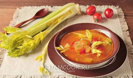 постный овощной суп с сельдереем