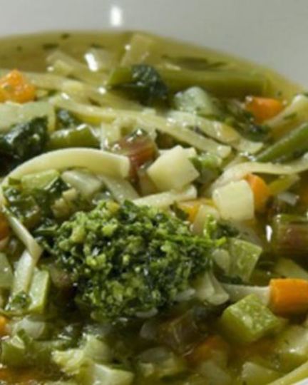 Рецепт супа минестроне с соусом песто