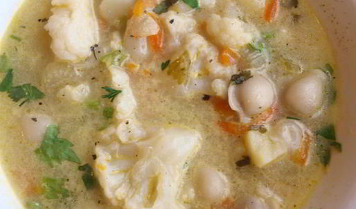 суп овощной с пельменями