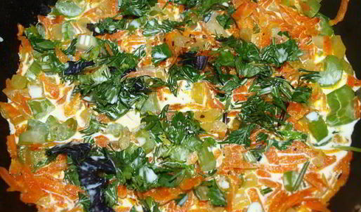 суп овощной с пельменями