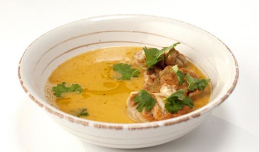 пряный суп с телячьими мозгами