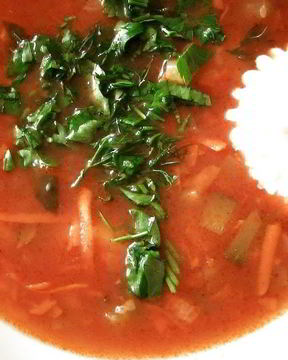 Домашний рассольник с рисом