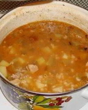 Классический рассольник на говяжьем бульоне