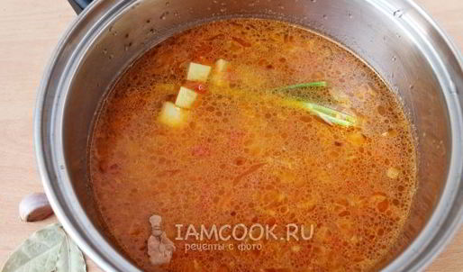 постный рассольник с перловкой