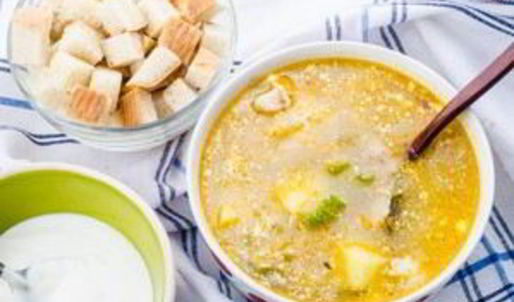 рассольник на курином бульоне