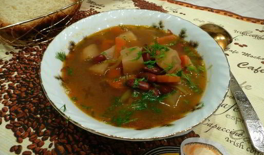 рассольник с фасолью