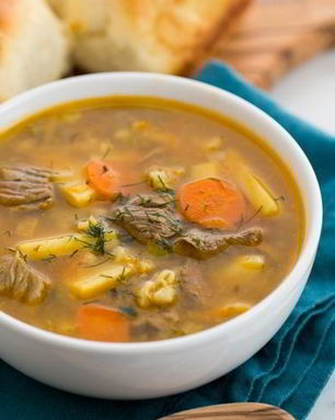 Рассольник с говядиной