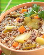 Рассольник с гречкой