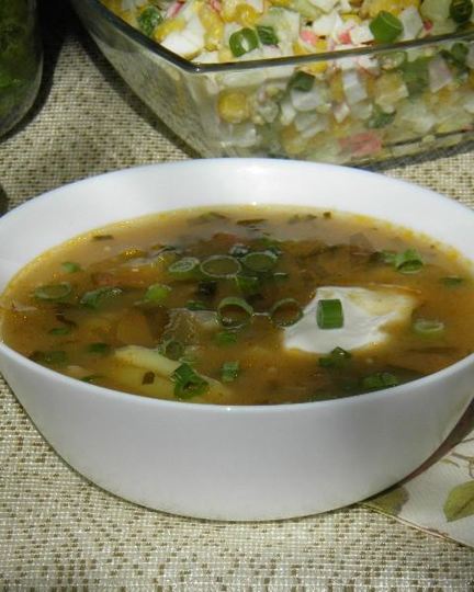 Рецепт рассольника с копченой колбасой и перловкой