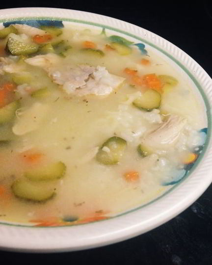 Рецепт рассольника с курицей и рисом