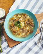 Рассольник с маринованными опятами