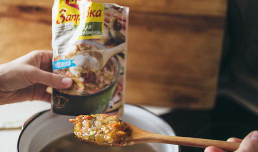 рассольник с маринованными опятами