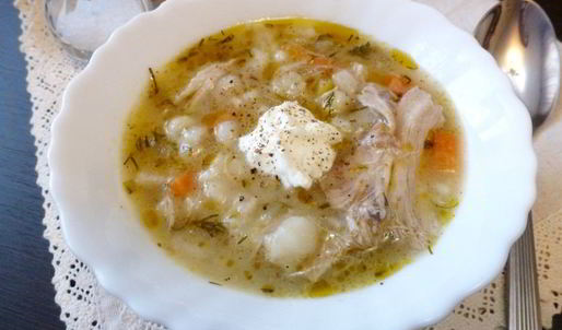 рассольник с перловкой