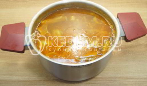 постные щи с капустой и грибами