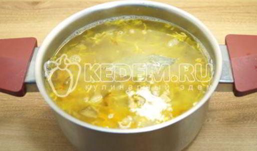 щи грибные с перловкой