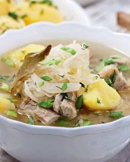 Рецепт щей из кислой капусты со свининой