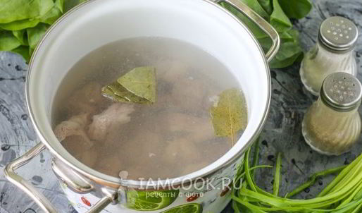 щи из щавеля на мясном бульоне