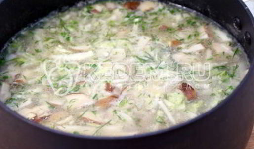 щи с грибами