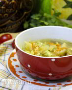 Щи с курицей и грибами