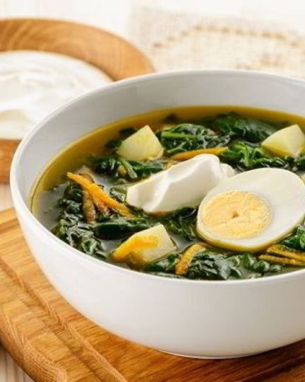 Рецепт щей со шпинатом