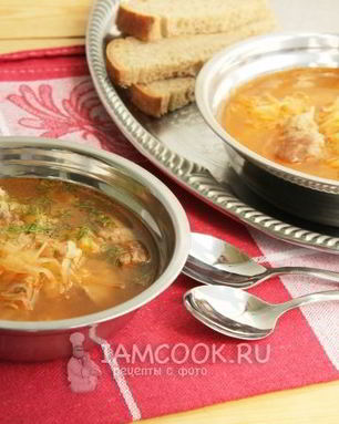 Щи суточные из квашеной капусты