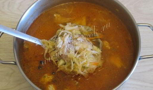 щи суточные из квашеной капусты