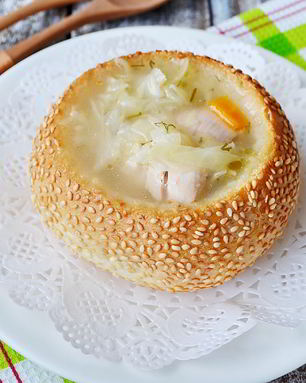 Суп Щи в хлебе