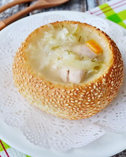 Рецепт супа щи в хлебе