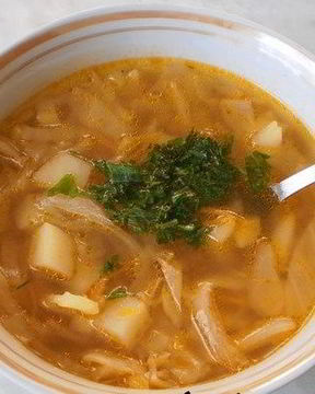 Вегетарианские щи в мультиварке