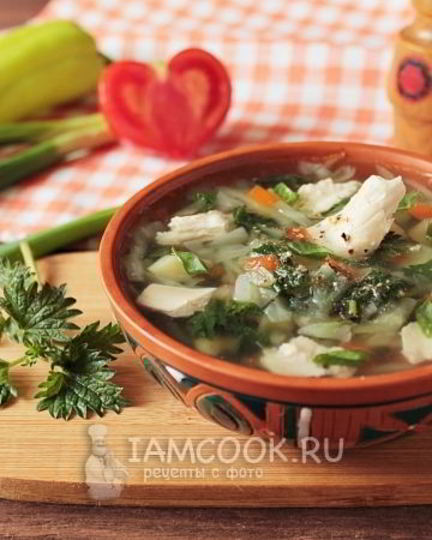 Рецепт зеленых щей с капустой и крапивой