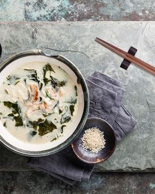 Сливочный суп с угрем