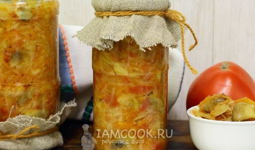 грибная солянка с капустой на зиму