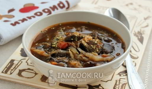 грибная солянка с капустой