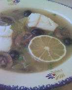 Рыбная солянка с грибами