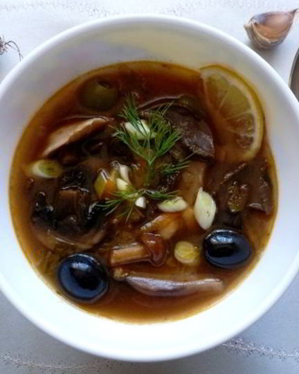 Рецепт сборной грибной солянки