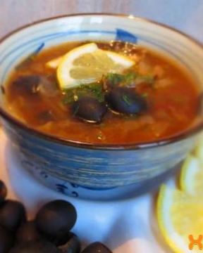 Солянка грибная постная