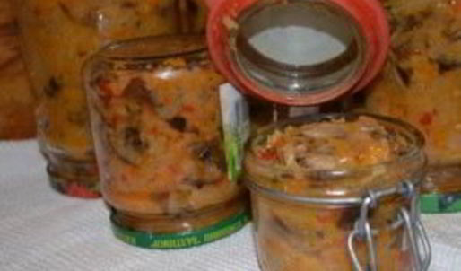 солянка на зиму в банках с грибами