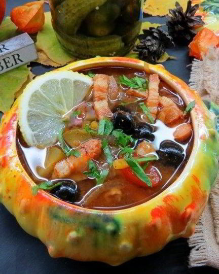 Рецепт солянки осенней с тыквой