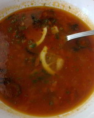 Солянка с говядиной