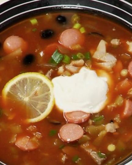 Рецепт солянки с курицей