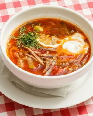 Солянка с оливками