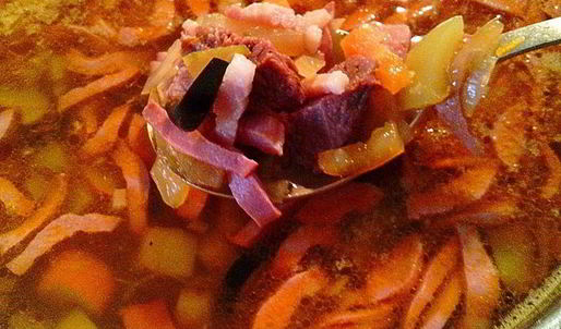 солянка с печеным перцем