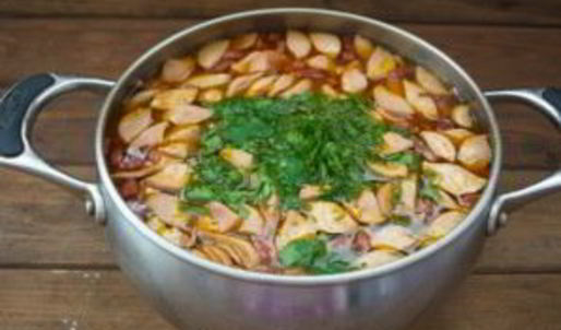 солянка с сосисками