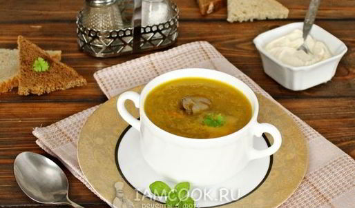 суп грибной из замороженных грибов в мультиварке