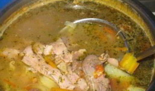 суп из домашнего петуха