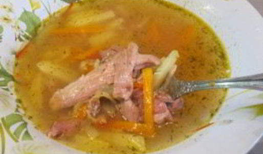 суп из домашнего петуха